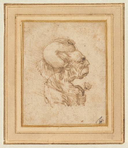Grotesque Head of an Old Woman Poster | Leonardo da Vinci Art Print