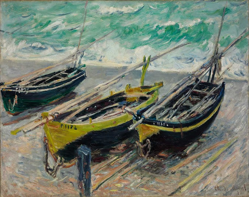 Three Fishing Boats Poster | Claude Monet Art Print (1886)