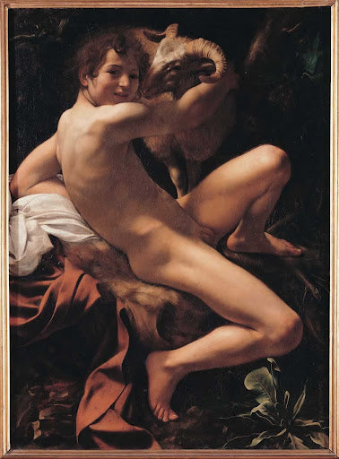 Saint John the Baptist (Youth with a Ram) Poster | Caravaggio Art Print (1602)