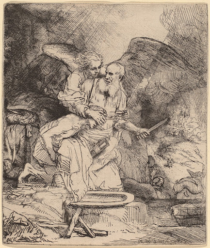 Abraham's Sacrifice Poster | Rembrandt van Rijn Art Print (1655)