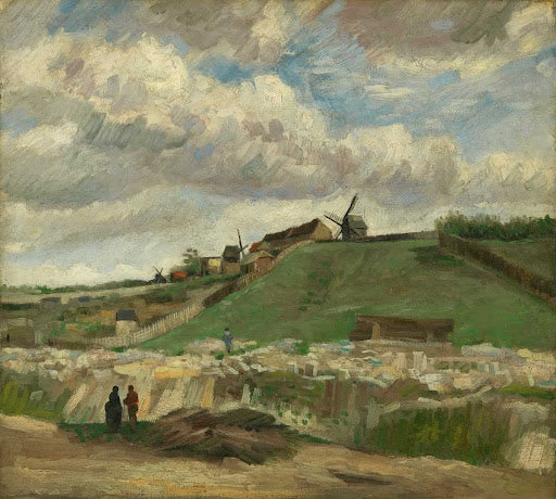 The Hill of Montmartre with Stone Quarry Poster | Vincent van Gogh Art Print (1886)