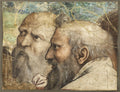Two Apostles' Heads Poster | Raphael and Workshop Art Print (1514)