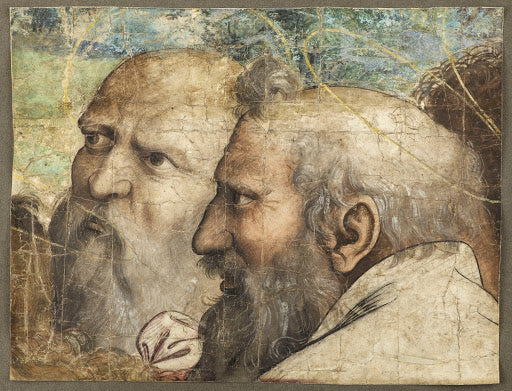 Two Apostles' Heads Poster | Raphael and Workshop Art Print (1514)