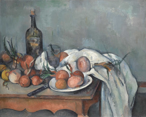Still Life with Onions Poster | Paul Cézanne Art Print (1898)