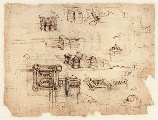 Codex Atlanticus Folio 120 Verso Poster | Leonardo da Vinci Art Print