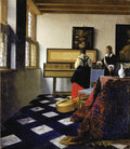 The Music Lesson Poster | Johannes Vermeer Art Print (1662)