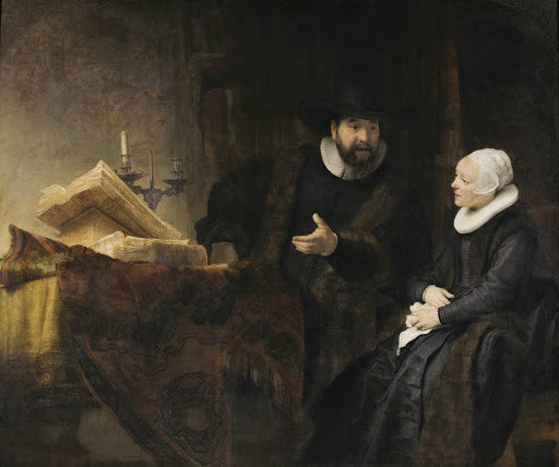 The Mennonite Preacher Cornelis Claesz Anslo and His Wife Poster | Rembrandt van Rijn Art Print (1641)