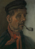 Head of a Man with a Pipe Poster | Vincent van Gogh Art Print (1884)