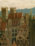 Ghent Altarpiece: Towers of a Medieval City Poster | Hubert and Jan van Eyck Art Print (1432)