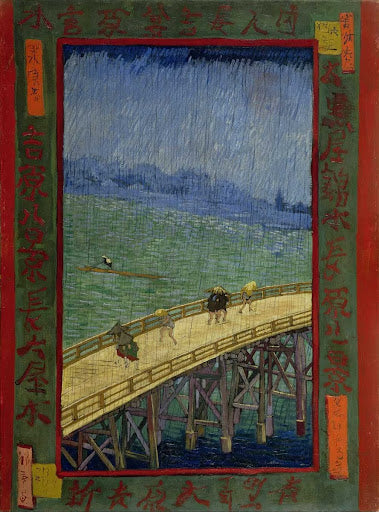 Bridge in the Rain (after Hiroshige) Poster | Vincent van Gogh Art Print (1887)