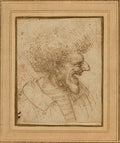Caricature of a Man with Bushy Hair Poster | Leonardo da Vinci Art Print (1495)