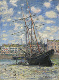 Boat Lying at Low Tide Poster | Claude Monet Art Print