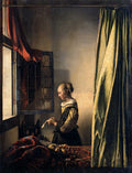 Girl Reading a Letter at an Open Window Poster | Johannes Vermeer Art Print (1659)