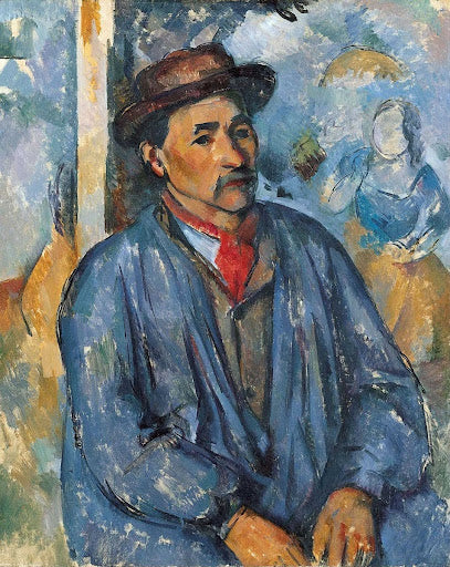 Man in a Blue Smock Poster | Paul Cézanne Art Print (1897)