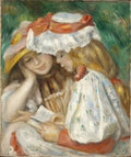Two Girls Reading Poster | Pierre-Auguste Renoir Art Print (1890)