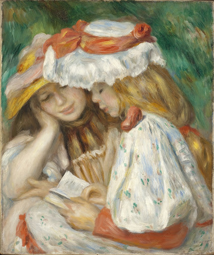 Two Girls Reading Poster | Pierre-Auguste Renoir Art Print (1890)