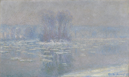 Floes at Bennecourt Poster | Claude Monet Art Print (1893)