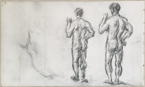 Standing Male Bather and Puget's Atlas Poster | Paul Cézanne Art Print