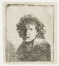 Self-Portrait, Shouting Poster | Rembrandt van Rijn Art Print (1630)