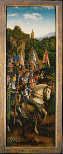 Ghent Altarpiece: The Knights of Christ Poster | Hubert and Jan van Eyck Art Print (1432)