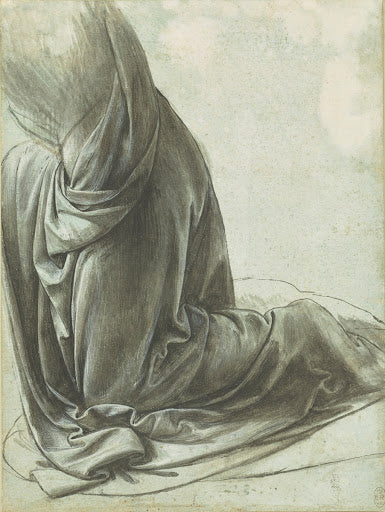 The Drapery of a Kneeling Figure Poster | Leonardo da Vinci Art Print (1491)