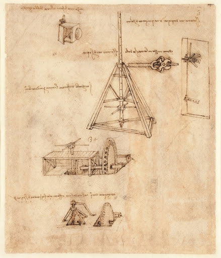 Codex Atlanticus Folio 34 Recto Poster | Leonardo da Vinci Art Print