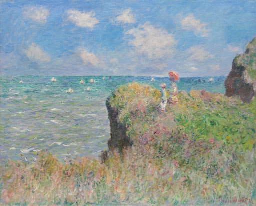 Cliff Walk at Pourville Poster | Claude Monet Art Print (1882)