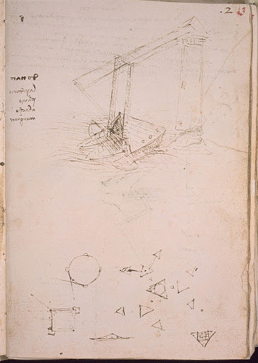 Codex Trivulzianus Page Poster | Leonardo da Vinci Art Print (1488)