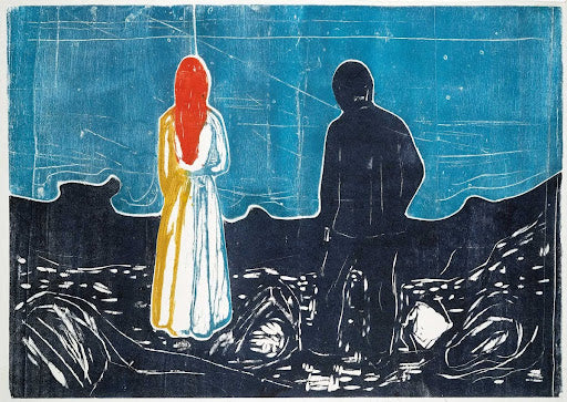 Two People: The Lonely Ones Poster | Edvard Munch Art Print (1899)