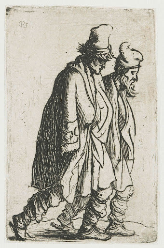 Two Beggars Poster | Rembrandt van Rijn Art Print (1629)