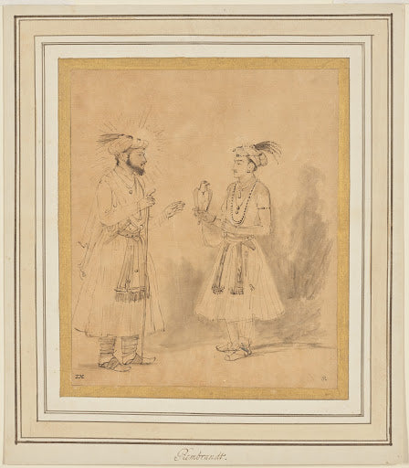 Shah Jahan and Dara Shikoh Poster | Rembrandt van Rijn Art Print (1656)