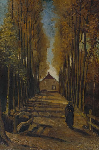 Avenue of Poplars in Autumn Poster | Vincent van Gogh Art Print (1884)
