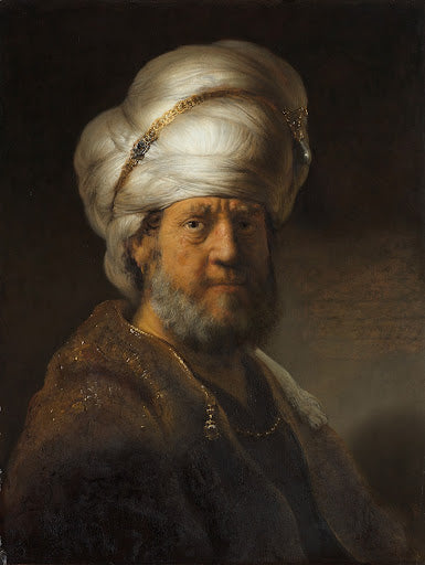 Man in Oriental Clothing Poster | Rembrandt van Rijn Art Print (1635)
