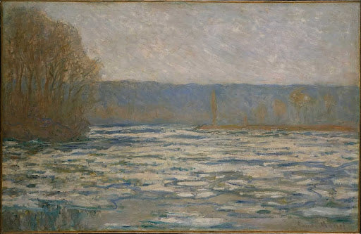 Ice Breaking Up on the Seine near Bennecourt Poster | Claude Monet Art Print (1893)