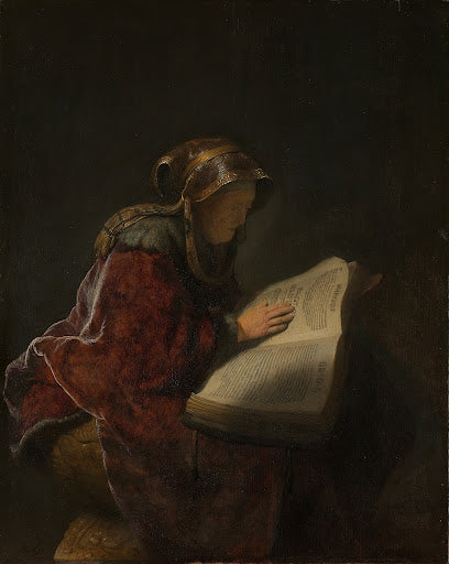 The Prophetess Anna Poster | Rembrandt van Rijn Art Print (1631)