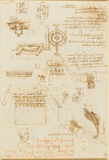 Studies for Casting Apparatus and Miscellaneous Notes Poster | Leonardo da Vinci Art Print (1492)