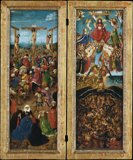 The Crucifixion and the Last Judgment Poster | Jan van Eyck Art Print (1440)