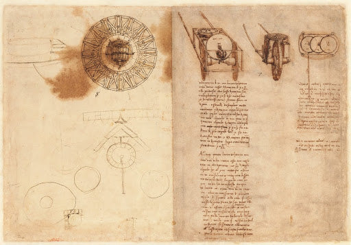 Codex Atlanticus Folio 1 Recto Poster | Leonardo da Vinci Art Print