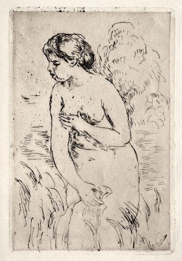 Bather Standing Up to Her Knees Poster | Pierre-Auguste Renoir Art Print (1910)