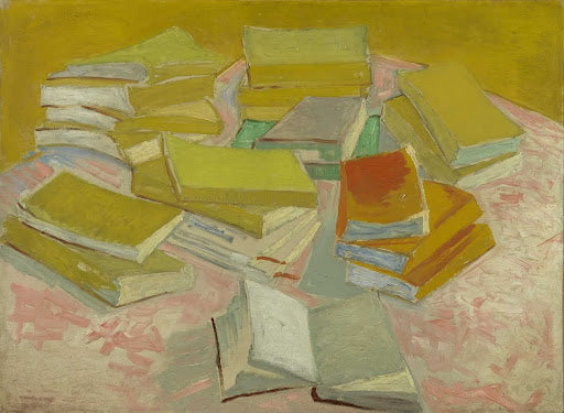 Piles of French Novels Poster | Vincent van Gogh Art Print (1887)