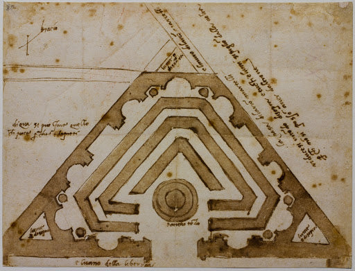 Plan for the Secret Library Poster | Michelangelo Art Print (1525)