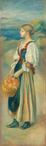 Girl with a Basket of Oranges Poster | Pierre-Auguste Renoir Art Print (1889)