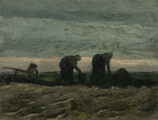 Two Women on the Peat Moor Poster | Vincent van Gogh Art Print (1883)