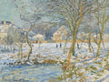 The Pond, Snow Effect Poster | Claude Monet Art Print (1874)