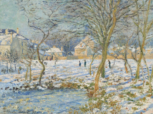 The Pond, Snow Effect Poster | Claude Monet Art Print (1874)