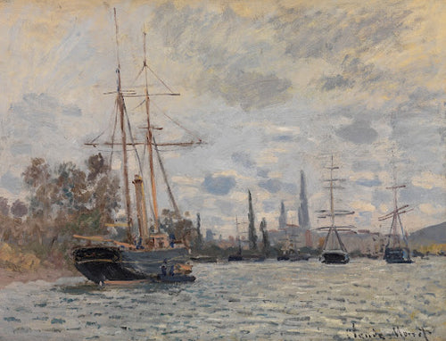 The Seine near Rouen Poster | Claude Monet Art Print (1874)