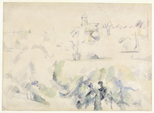 Landscape with Village Church Poster | Paul Cézanne Art Print