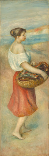 Girl with a Basket of Fish Poster | Pierre-Auguste Renoir Art Print (1889)