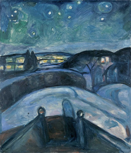 Starry Night II Poster | Edvard Munch Art Print (1922)