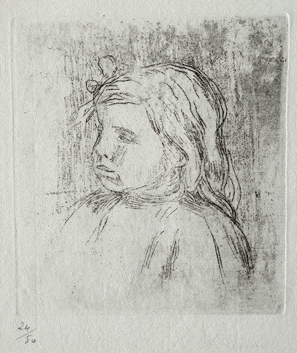 Claude Renoir, Three-Quarter View to the Left Poster | Pierre-Auguste Renoir Art Print (1908)